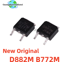 10PCS Brand New Original D882M B772M TO-252 2SB772 2SD882 B772 D882 30V/3A NPN Best Quality transistor In Stock