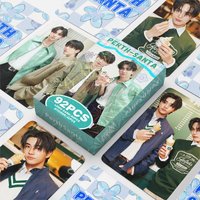 60Pcs PerthSanta Double Sided HD Lomo Cards Set with 32Pcs Mini Stickers Thai BL Celebrity Photocards Fans Collection Gift