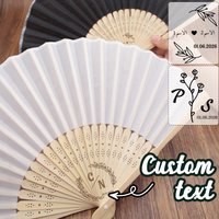 Custom Text Folding Hand Fans, Personalized Hand Fans, Customizable Abanicos De Mano Para Fiesta, Birthday Gifts, Anniversary
