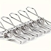 20pcs Stainless Steel Clothes Pins, Durable Clothes Pegs, Multi-Purpose Metal Wire Utility Clips For Laundry Home Kitchen