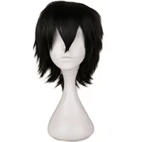 Anime Death Note L Cos Wig Mens L.Lawliet Heat Resistant Hair Pelucas Cosplay Costume Hair Wig