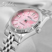 Addies Luxury Woman Watch Sapphire Crystal Stainless Steel Women Watches Business Super Luminous 50m Waterproof Sport Wristwatch