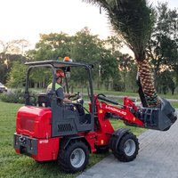 Mini-Radlader 2,5 Tonnen 4WD Kubota Diesel Gelenkiger Geflügelfarm-Reinigungslader mit Kabine und Schaufel Euro 5 Schneller Versand Günstig
