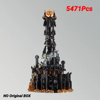 Eye of Sauron Black Tower 5471PCS Building Blocks, Lord of the Rings Barad-dur Replica, Premium Dark Model Collectible