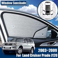 Car Sunshades for Toyota Land Cruiser Prado J120 LC120 FJ120 Accessories 2003~2009 Sunscreen Visor Anti-UV Sun Blinds Interior
