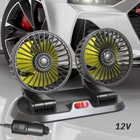 NEW Dual Fans Mini Small Cooler Big Strong Wind DC 5V 12V 24V For Car Desk Truck Ventilateur Technology Cool Gadgets