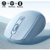 Dual Mode Wireless Mouse Bluetooth-Compatible 2.4G Wireless Mouse Computer Mice for Windows 7/8/10 Mac iOS Android Laptop Tablet