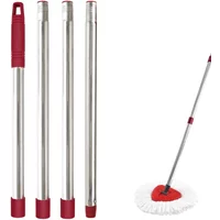 4 Section 30" to 58" Mop Handles for O-Cedar/Vileda Spin Mop & H2pro Flat Mop, Mop Stick Mop Pole Handle for O-cedar/Vileda Mop