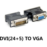 DVI Revolution VGA Female Adapter DVI-I Plug 24 + 5 P To VGA Jack Adapter HD Video Graphics Card Converter for PC HDTV Projector