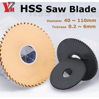 HSS Co Circular Saw Blade TiN or Nitride Coated Cutting Tool CNC Slot Machining Dia.40 50 60 63 75 80 100 110mm For Metal Steel