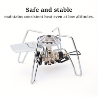 Outdoor Portable Folding Gas Stove Safety Stable Spider Stove for Camping Cooking Suitable with Pots And Pans