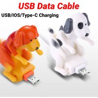 Funny Humping Dog Fast Charger Micro USB Cable IOS/Type-C Charging Data Cable for Apple Android Phone Charger Decompression Toys