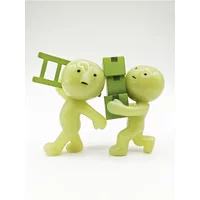 Hot Smiski Moving Series Blind Box Toys Cute Noctilucent Green Anime Doll Action Figures Cartoon Desktop Surprise Birthday Gift