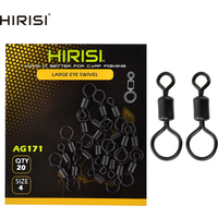 20pcs Carp Fishing Swivel with Large Eye Metal Size 4# eyed fishing rolling swivel carp fishing accessories AG171