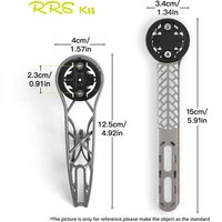 RRSKIT Titanium Alloy 3D Printed Bicycle Computer Extended Bracket Suitable For Garmin Universal Base With Gopro Lamp Holder