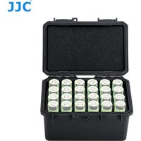 JJC 18650/21700 Battery Case 20 slots 18650 Battery Holder Container IP67 Water-Resistant and Shockproof Battery Protection Case