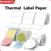 Niimbot Thermal Label 20-50mm Width Round/White/Color Adhesive Sticker Waterproof Paper For B1 B21 Mini Printer Tags Label Maker