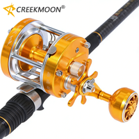 New Heavy Duty All Metal Trolling Reel Drum wheel Double Brake 2+1BB for Saltwater Boat Jigging Carp Baitcasting Fishing Tackle