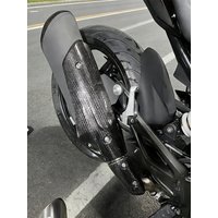 For BMW G310R G 310R Motorcycle Real Carbon Fiber Exhaust Middle Link Pipe Heat Shield Cover Guard Anti-Scalding Shell 2017-2023