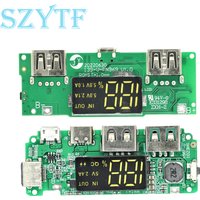 Lithium Battery Charger Board LED Dual USB 5V 2.4A Micro or Type-C USB Mobile Power Bank 18650 Charging Module