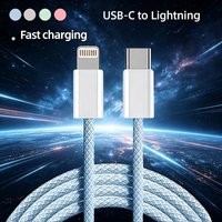 Lightning Fast Charging Cable, Type-C Lightning Fast Charge, High-Density Braided Colorful PD Lightning Fast Charger