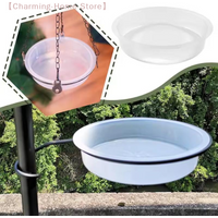 【M】Bird Feed Bowl Transparent Circular Bird Feeder Imple Bird Comfortable Supplies Eating Environment And Fashionable Provide