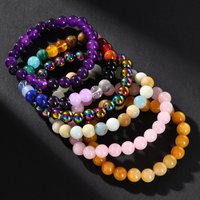 Casual Natural Stone Beaded Bracelet for Men Women,Yoga Healing Stacked Elastic Bead Bracelet,Energy Jewelry Gift