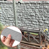 5*15CM Miniature Stone Wall Model HO N Scale Simulation Slope Protection Material Building Railway Train Scene Layout 1Pcs