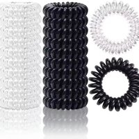 9pcs/set small Spiral Hair Ties 1.5in Spiral Hair Bands Coil Hair Bands Telephone Cord Bobbles,No Trace Strong Hold Waterproof