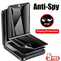 5Pcs Privacy Anti-Spy Peeping Hydrogel Film For Samsung Galaxy Z Flip 5 4 3 Flip5 Flip4 Soft Screen Protector