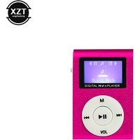 Portable MP3 Music Player Mini Metal Clip MP3 Student Walkman Support Micro SD TF Card LCD Screen Fashion Sport Music Playe