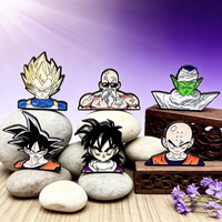 6 Pcs Anime Dragon Ball Goku Character Enamel Pins Metal Brooch Badges for Backpack And Clothing Cartoon Jewelry Gift