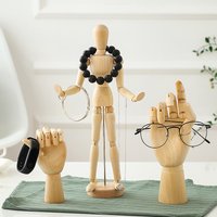 Desktop Room Decoration Wooden Hand Figurines Rotatable Joint Model Drawing Sketch Mannequin Miniatures Office Home