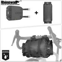 Rhinowalk Bicycle Handlebar Roll Dry Bag 12L Waterproof Bikepacking Mounts Set Handlebar Mounting Kit With Replaceable Inner Bag