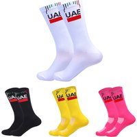 AliExpress NONE NEW 2026 Cycling Socks Men Women UAE Team Breathable Quick Dry Outdoor Football Running Bike Socks