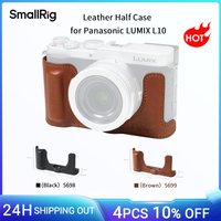 SmallRig LUMIX L10 Leather Half Case for Panasonic LUMIX L10, Brown/Black Built-in 1/4"-20 Threaded Hole Retro Aesthetics -5699