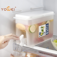 Water Kettle With Faucet Beverage Dispenser Cold Juice Lemonade Drinks Bucket Liquid Storage Tank Outdoor Fridge Organizers