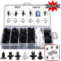 100/50PCS Auto Fastener Clips Kit Multi-Size Retainers for Car Fender Bumper Door Panel Trim