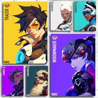 Game O-Overwatch Poster Art Print Anime Style Home Decor Ideal Gift Perfect Room Decor