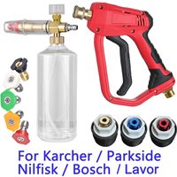 Car Washer Water Gun Cleaning Foam Generator Snow Foam Lance 1/4" Quick Release Nozzles For Parkside Karcher Daewoo Lavor