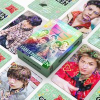 60pcs CORTIS GREENGREEN Heart shaped laser lomo Star Holographic Photocards Stickers Photo Lomo Cards Fans Collection Cards
