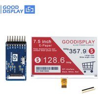 GooDisplay 7.5'' E-Paper Display SPI Color Electronic Paper Screen With EPD HAT, GDEY075Z08 with Adapter Board