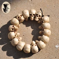 Halloween Skull Jewelry Set with Skull Necklace, Skeleton Bracelet, and Skull Hand, Creative Jewelry Props