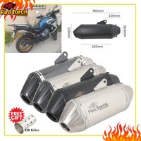 Universal 38-51mm Motorcycle Exhaust Pipe Escape For MT07 KTM 790 890R 800MT R6 ER6N MT09 800NK CF675SR NC700 Muffler DB Killer