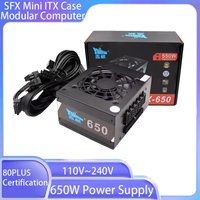 650W Fully Modular Power Supply 110V~240V 80PLUS Certification SFX Mini ITX Case Modular Computer Active PFC Power Supply