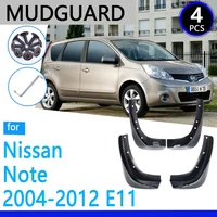 Mudguards fit for Nissan Note 2004~2012 E11 2005 2006 2007 2008 2009 2010 Car Accessories Mudflap Fender Auto Replacement Parts