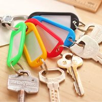 10-60 Pcs Plastic Key Tags Label Numbered Name Baggage Tag ID Label Name Tags With Split Ring For Baggage Key Chains Key Ring