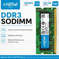 Crucial Laptop Memory RAM DDR3L DDR3 8GB 4GB 1066 1333 1600MHz SO-DIMM PC3-8500 PC3-10600 12800 14900 1.35V 1.5V Notebook RAMs