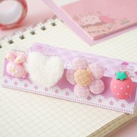4pc/set Cute Paper Clip Lovely Cartoon Bear Scrapbook Clip for Kids Kawaii Acrylic Clip Back To School Stationery Supplies