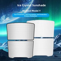 For Tesla New Model Y Ice Crystal Sunshade Glass Roof Sunshade Front Rear Sunroof Skylight Sun protection